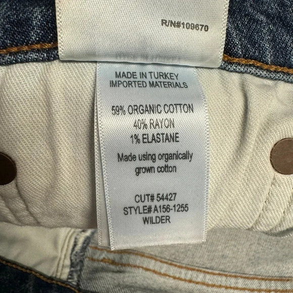 NWT $230 AGOLDE Denim Wilder Mid-Rise Cropped Straight Leg Jeans - Picture 8 of 8